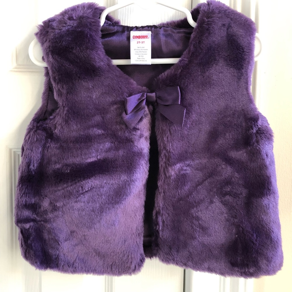 Perfectly Purple Faux Fur Vest for a Princess!